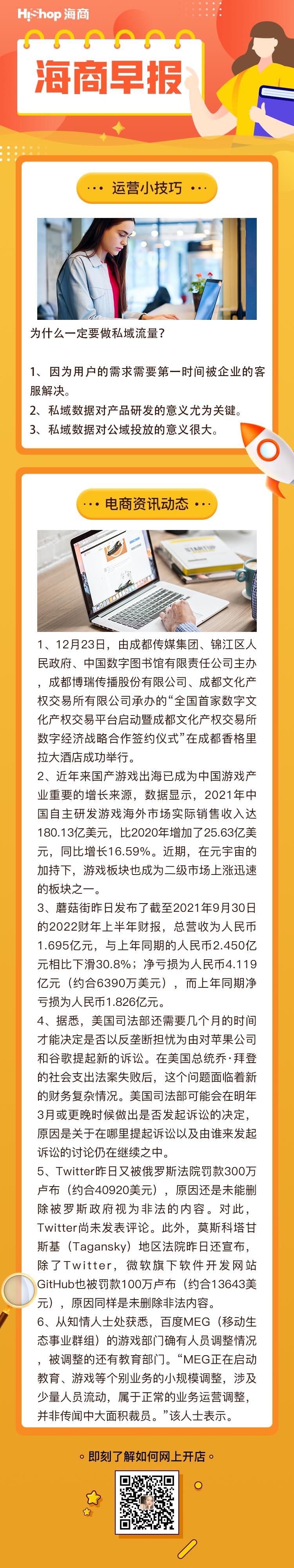 HiShop電商早報(bào)——2021年12月24日